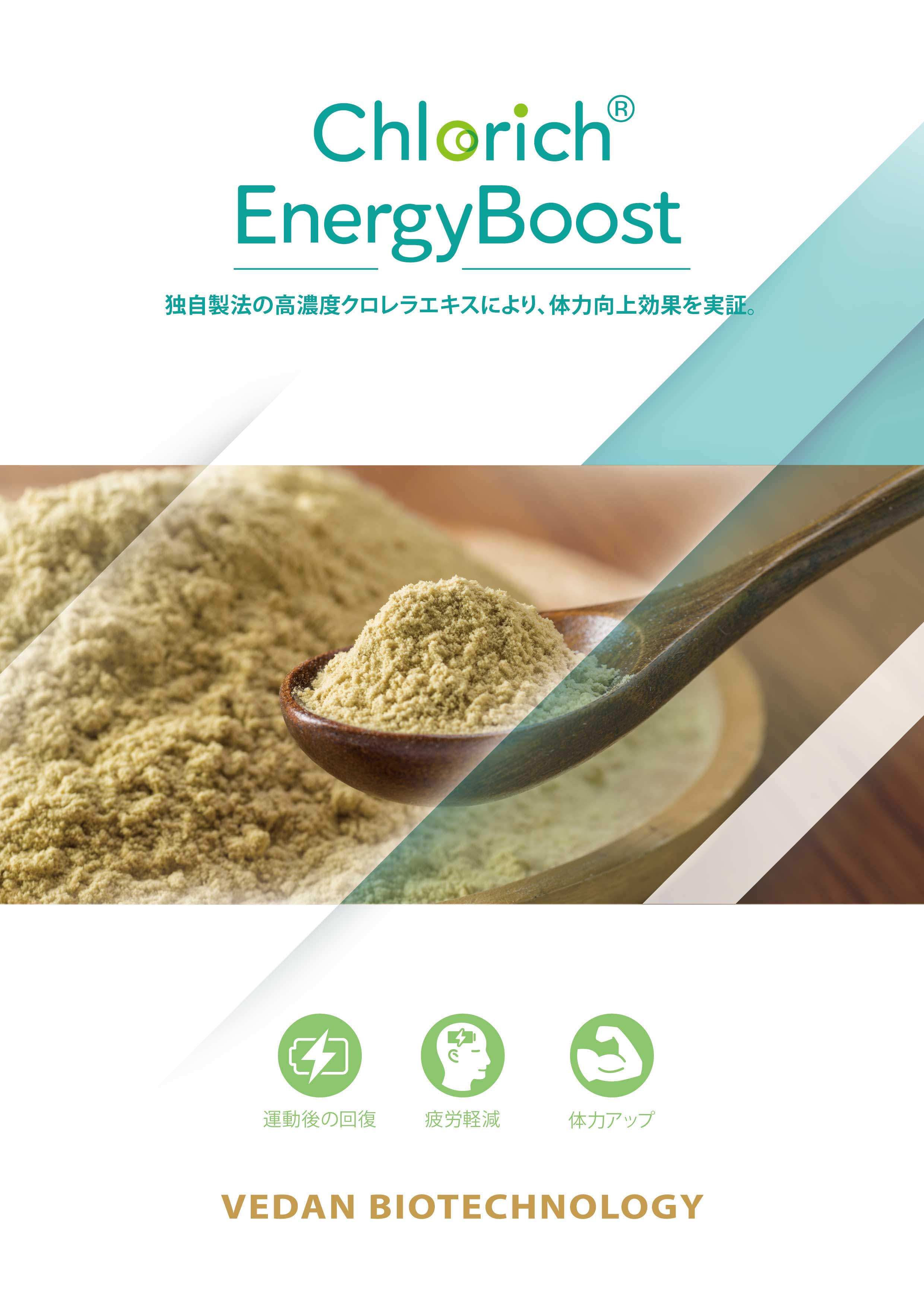 味丹バイオ Chlorich® Energy Boost 製品カタログ｜機能性ヘルスケア原料のご紹介